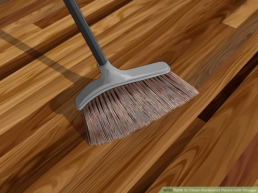 cleaning a hardwood floor