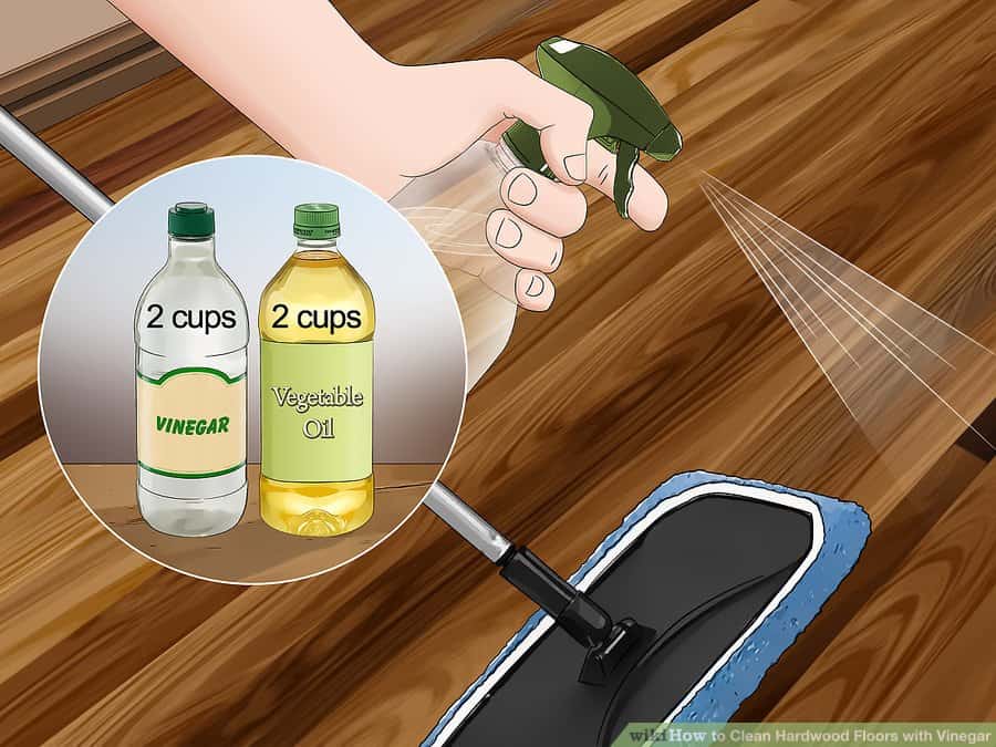 cleaning hardwood floor with vinegar