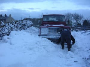 how to get car out of snow and ice