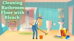 how to clean bathroom floor with bleach