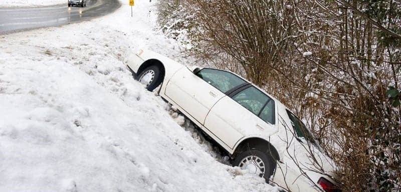 What do you do if your car starts sliding on ice