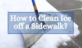 Cleaning Ice off a Sidewalk